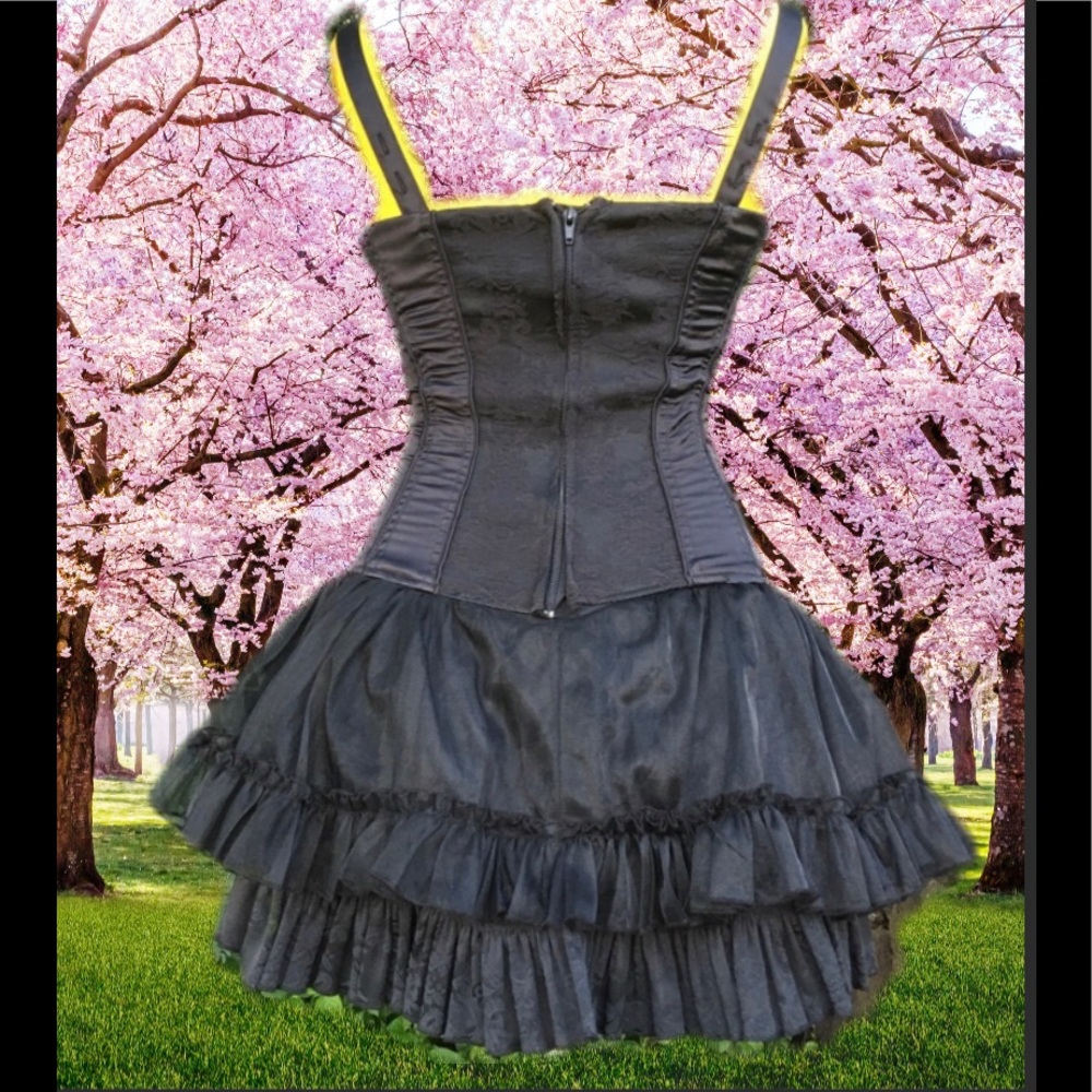 Tripp Nyc Brocade tutu Goth Ballerina Dress - Picture 12 of 16